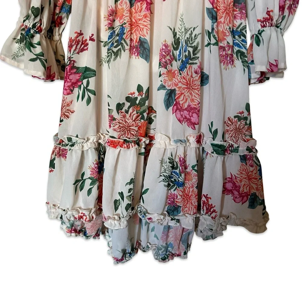 Flying Tomato Floral V-Neck Ruffle Dress - Picture 5 of 7